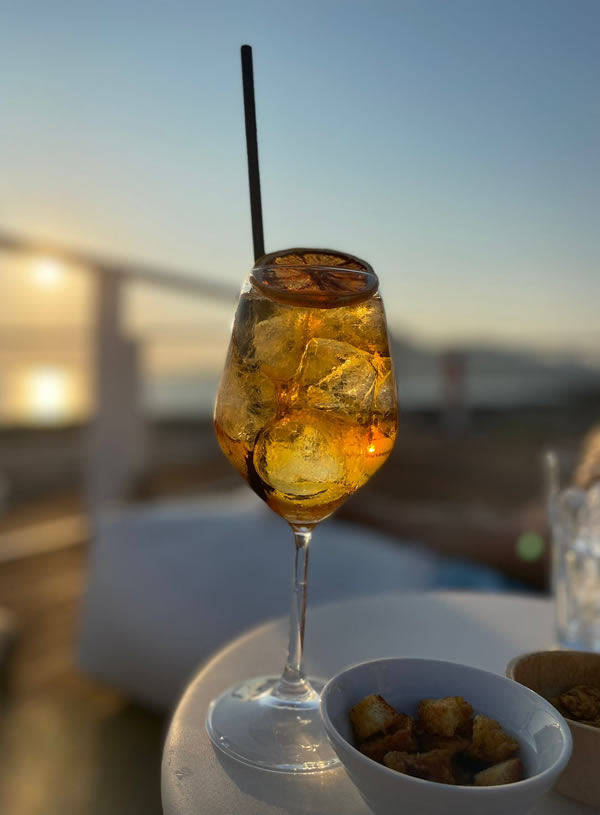 Aperitifs at sunset in Favignana