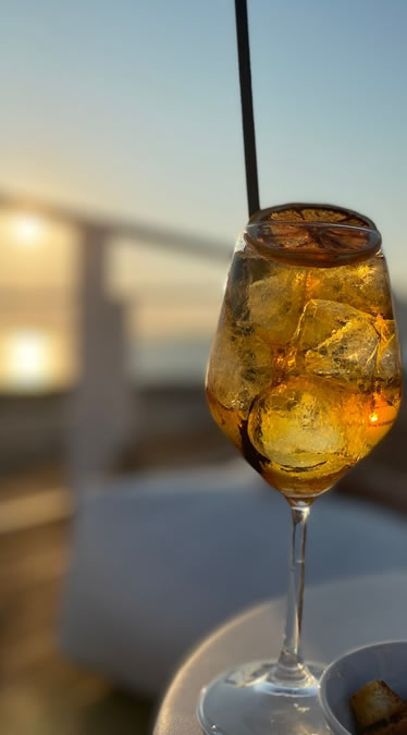 Aperitifs at sunset in Favignana